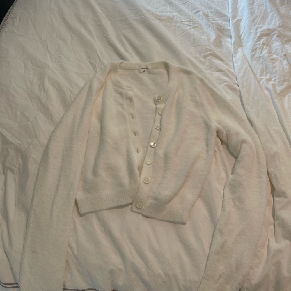 cropped button up sweater. never worn